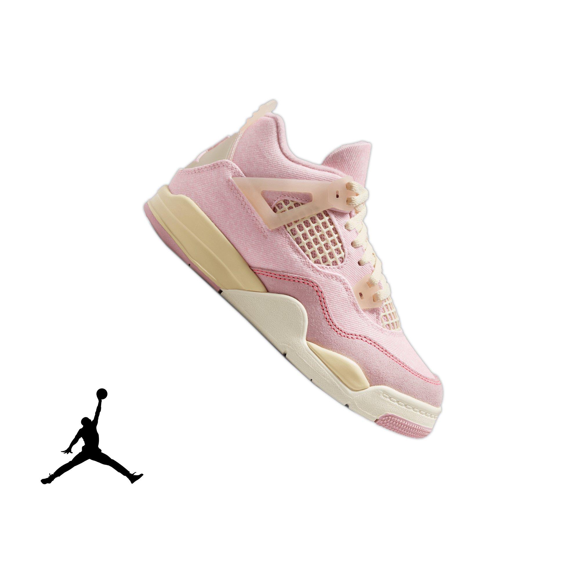 Jordan 4 Retro "Iced Carmine" Preschool Girls' Shoe - ICED CARMINE
